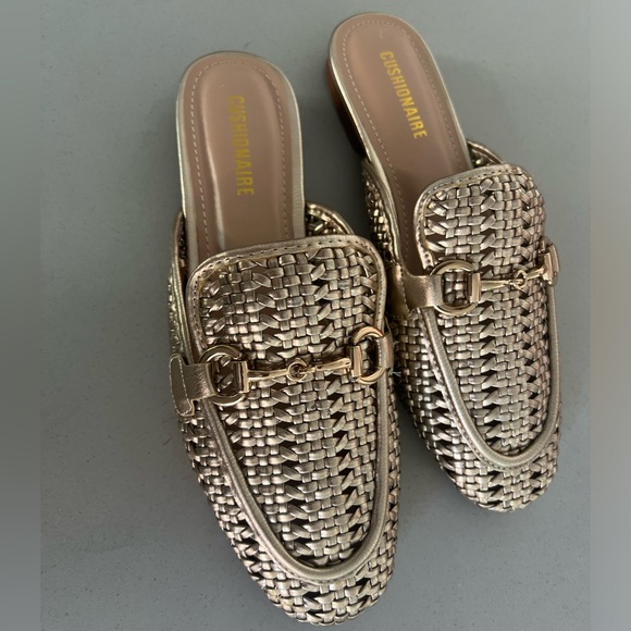 Gold Horsebit Mules Princetown Style Slip on Loafers - Picture 6 of 9